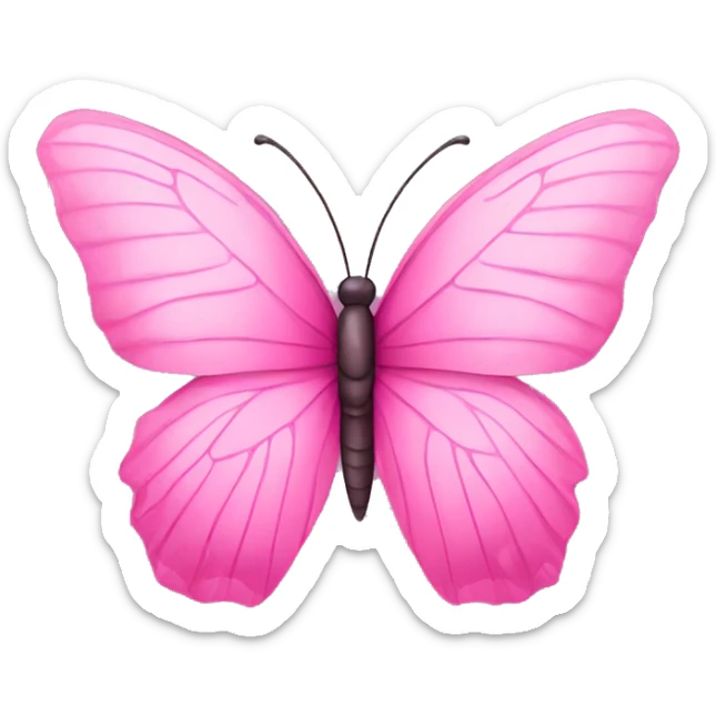 pink butterfly  sticker