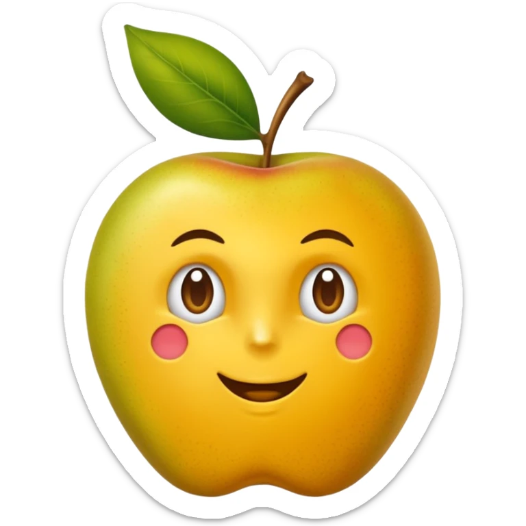 ein tiefer Teller mit breitem rand, darin ein haufen mit gelber Krümel unterschiedlicher Grösse. obendrauf seitlich ein Häufchen Apfelmus. ein Löffel steckt drin sticker