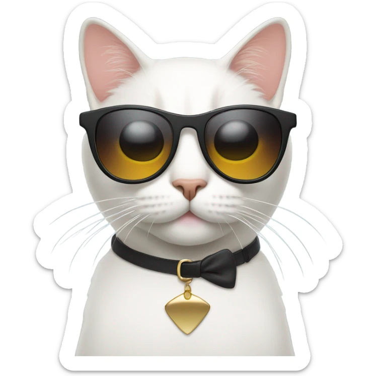 Cat with sunglasses sticker