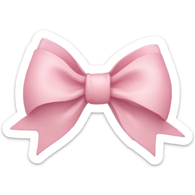 Light pink bow sticker