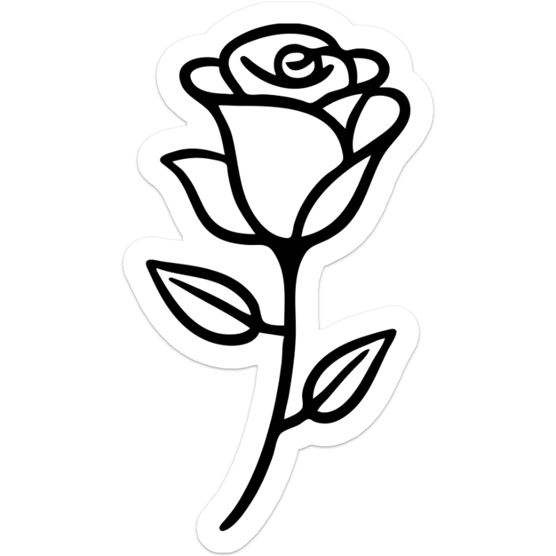 Combined icon of a wilted rose flower with a low battery symbol incorporated into the stem sticker