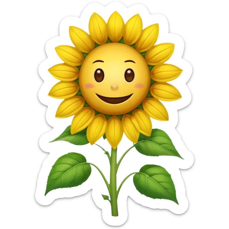 An exact  picture of the sunflower from Plants vs. Zombies sticker