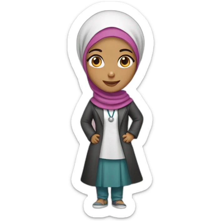 beautiful moroccan hijabi raised in texas and wants to be a doctor sticker