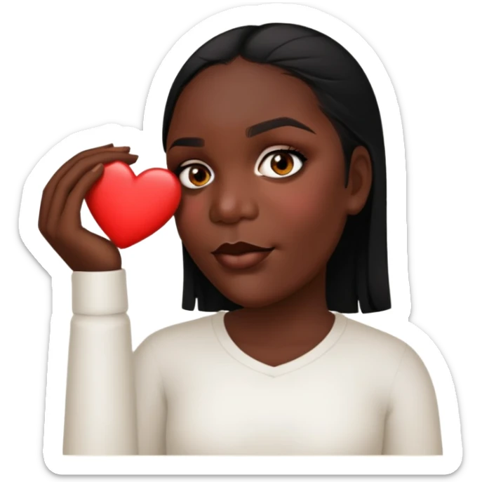 She give a heart, she’s verry Lovely  sticker