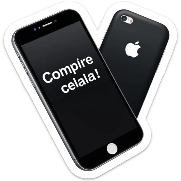 Quero uma desenho de celular e em baixo quero uma frase escrita ass vendendo esse celular em português  sticker