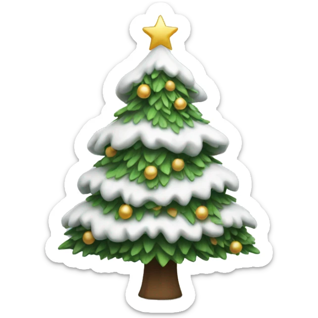 White Christmas tree  sticker