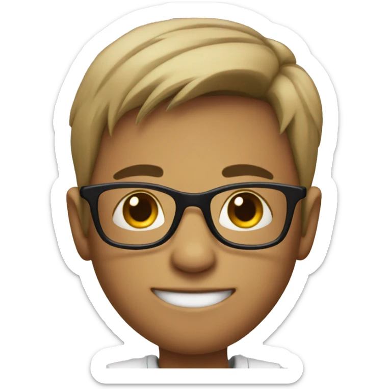 boy in glasses sticker