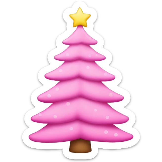 Pink Christmas tree  sticker