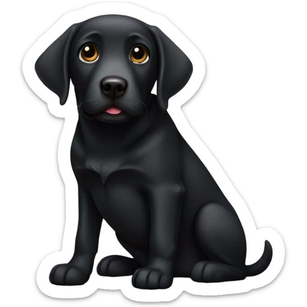 Black Labrador  sticker