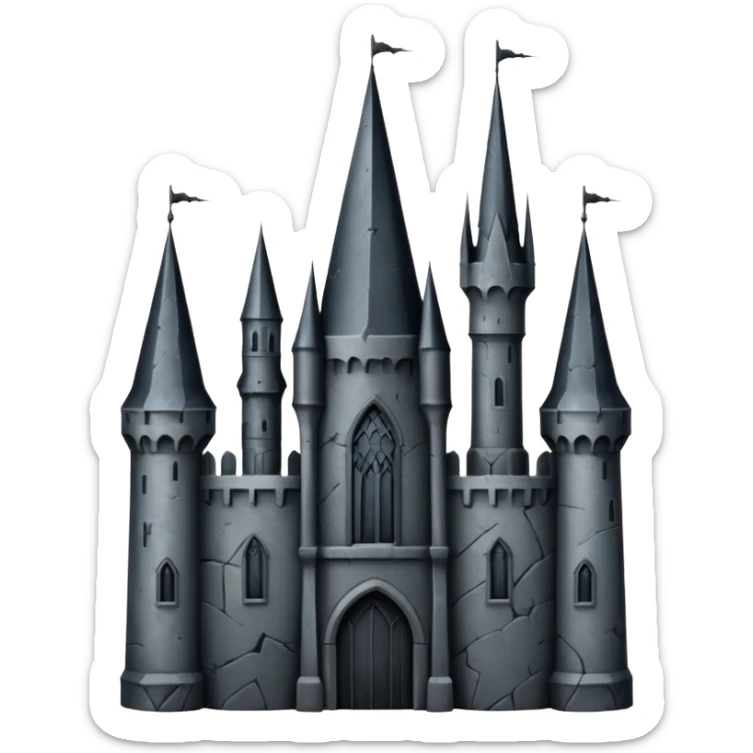 make an emoji about a castle of the movie Edward Scissorhand
 sticker