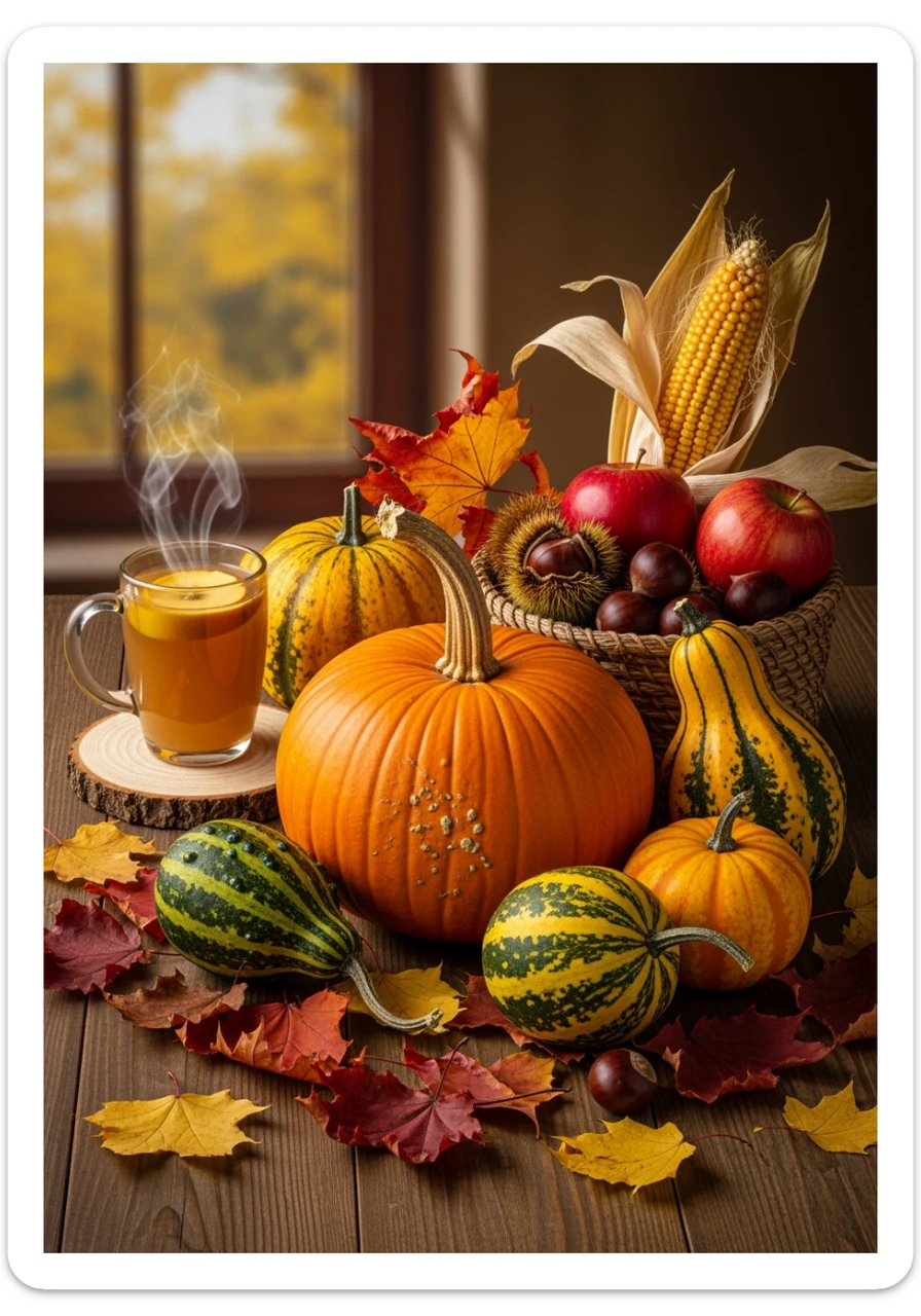 autumn atributes sticker