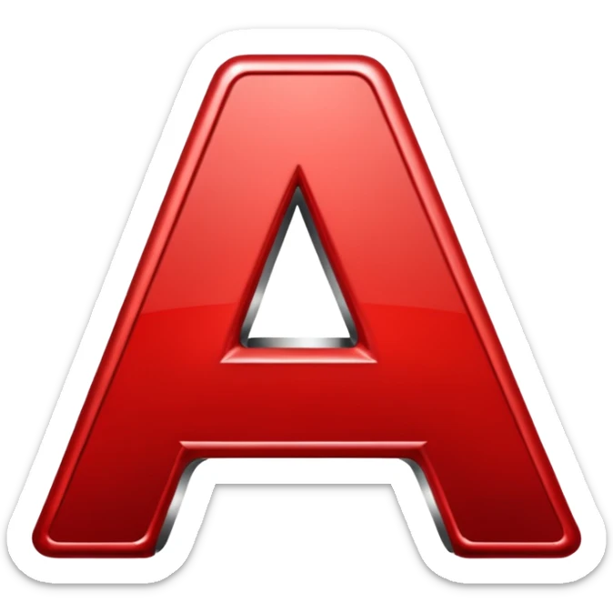 The letter: A sticker