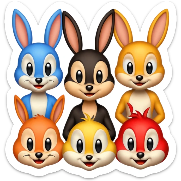 looney tunes thats all folks sticker