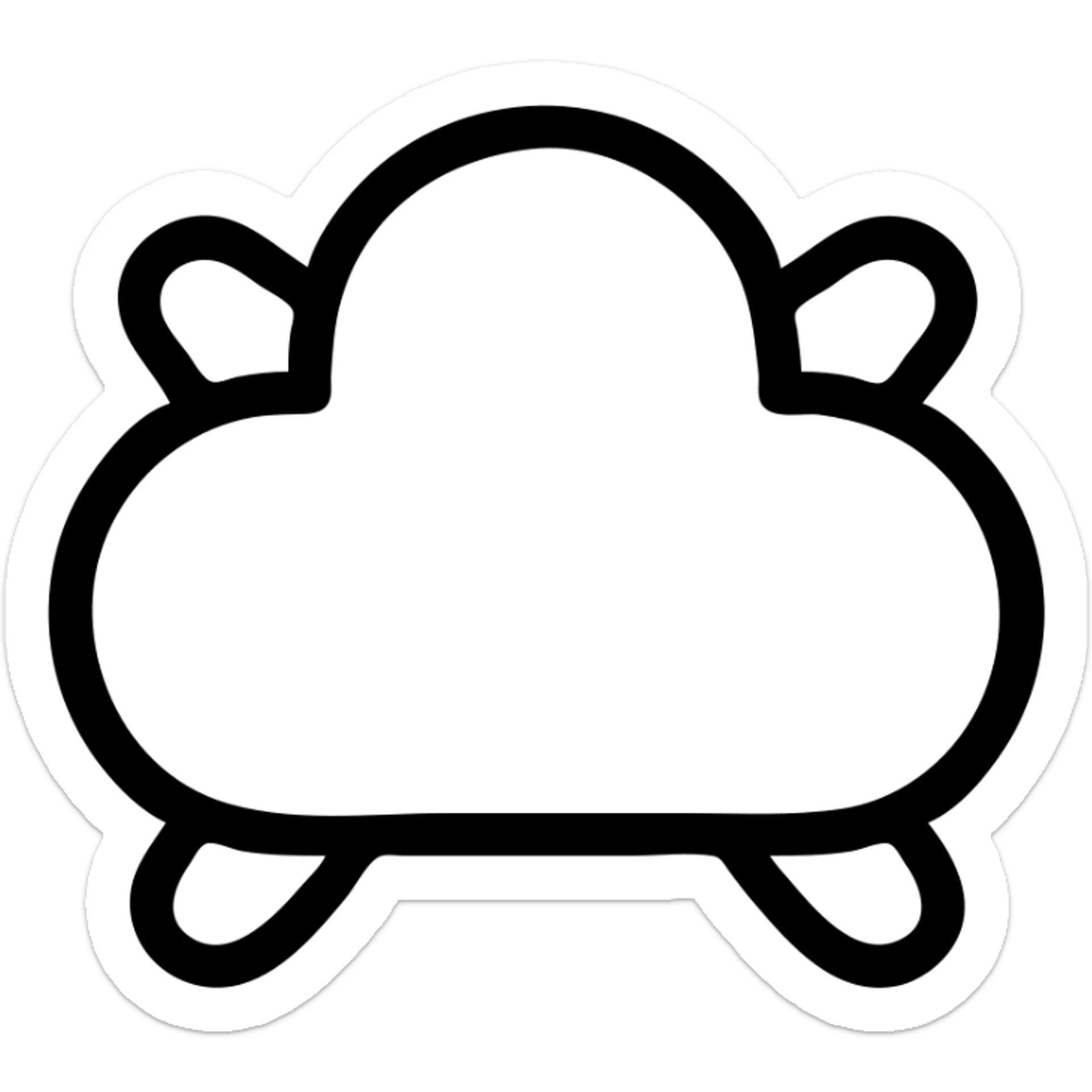 облако 4 выступами sticker