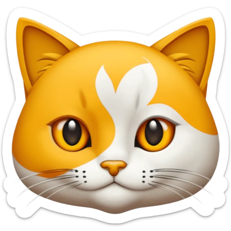 Kanatları olan denizin hemen üstünde uçan beyaz kanatlı turuncu sarı kedi sticker