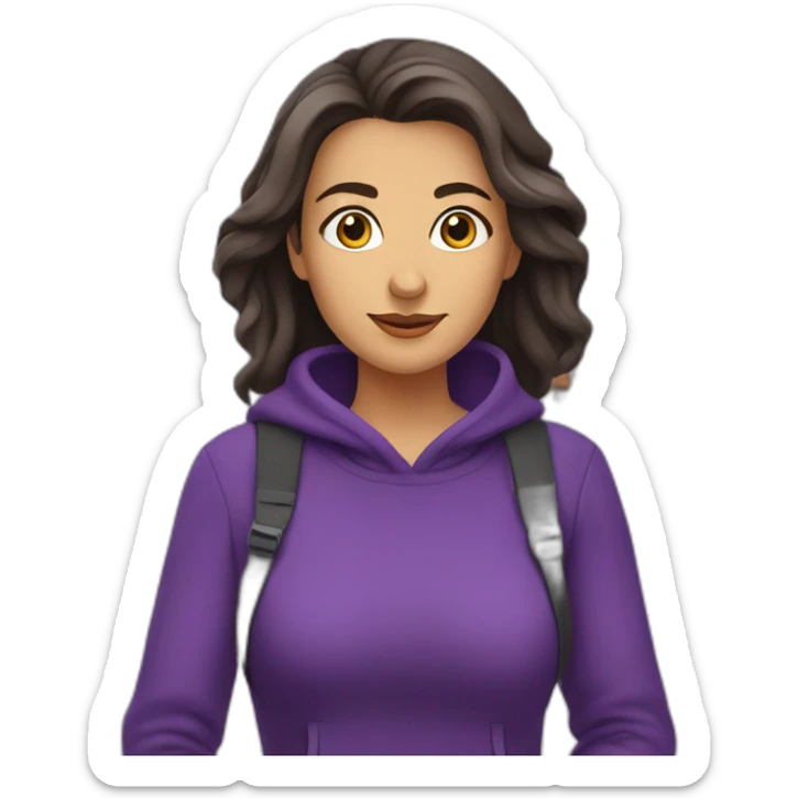 Armenian women in purple clothing in the bus station sticker