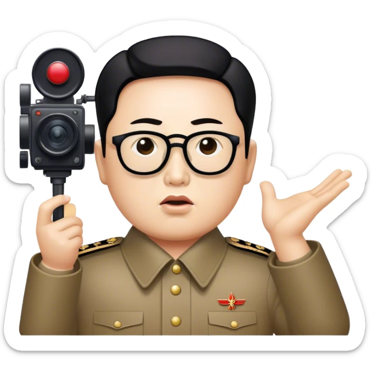 Dear leader Kim Jung Il directs you in his movie sticker