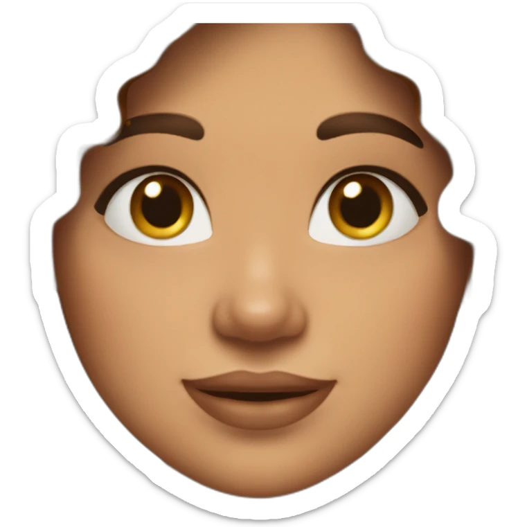plus size women with freckles and wavy brown hair smiling sticker