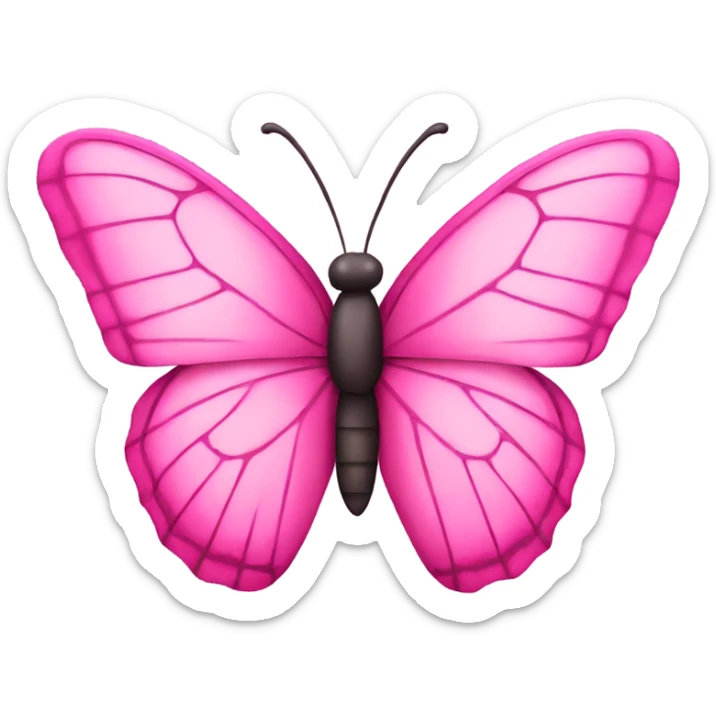 pink butterfly sticker
