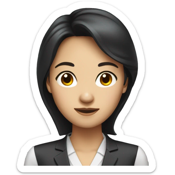 CPA female with dark hair of Asian appearance
 sticker