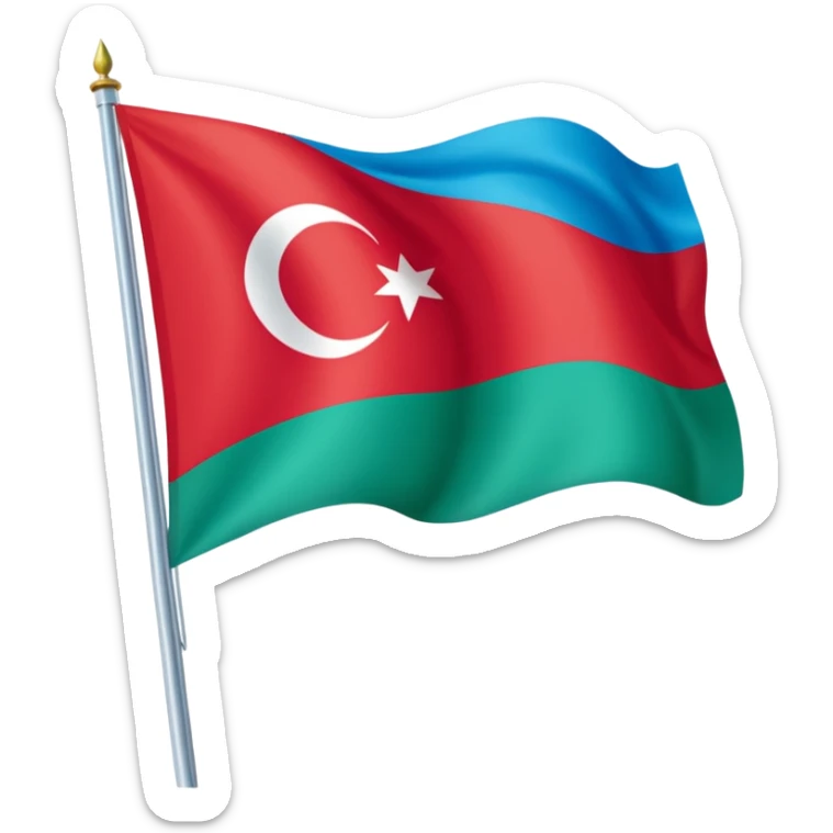 Doğu Türkistan Bayrağı+Türk Bayrağı+Azerbaycan Bayrağı sticker
