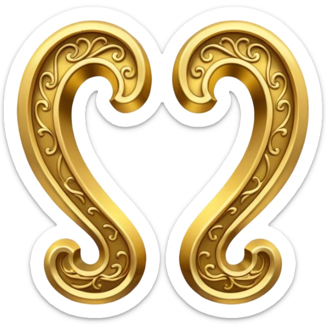 A pair of parentheses in gold or some other cool yet over the top word-art kind of writing sticker