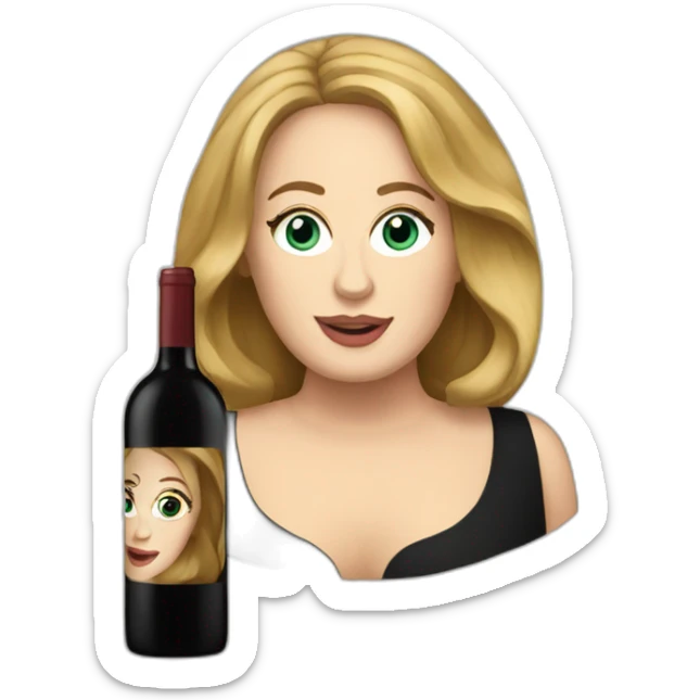Adele wine sticker