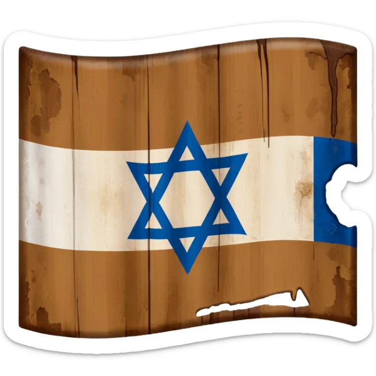 Flag of israel with poop don't show the symbol sticker