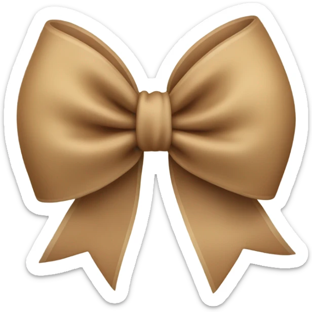 Light Brown bow  sticker