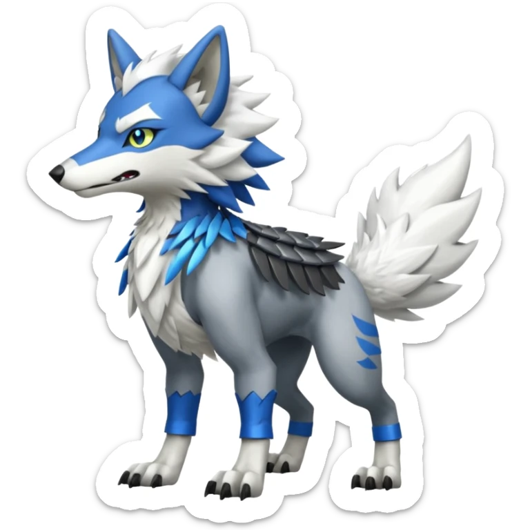Fionbri-Vernid-Trico-Nargacuga-Wolf-Link-Silvally-fusion, full body sticker
