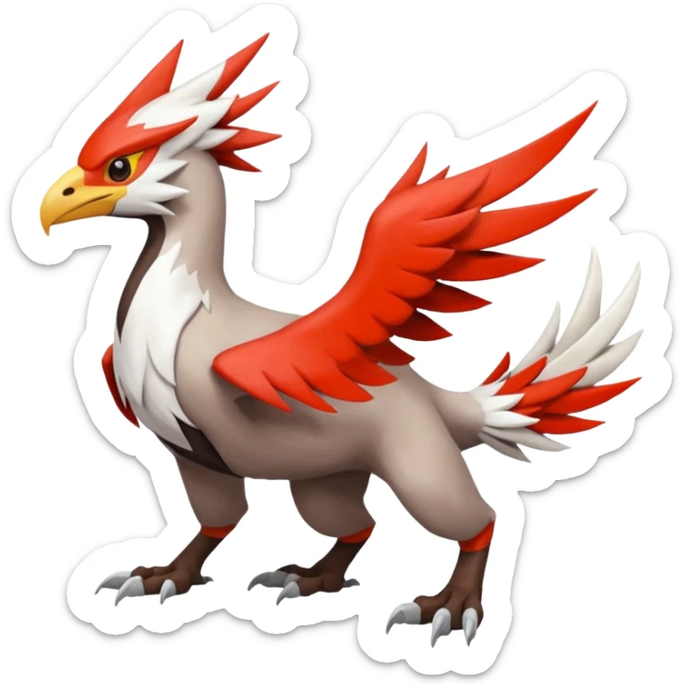Trico-Gryphon-Blaziken-Latias-Silvally-fusion-creature (full body) sticker