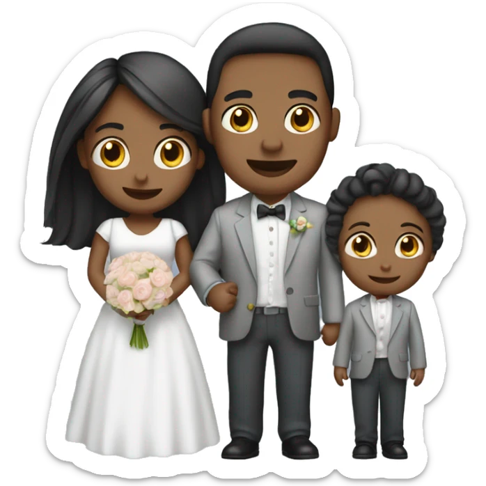 Married couple with two children (1 baby boy and 1 little girl)
 sticker