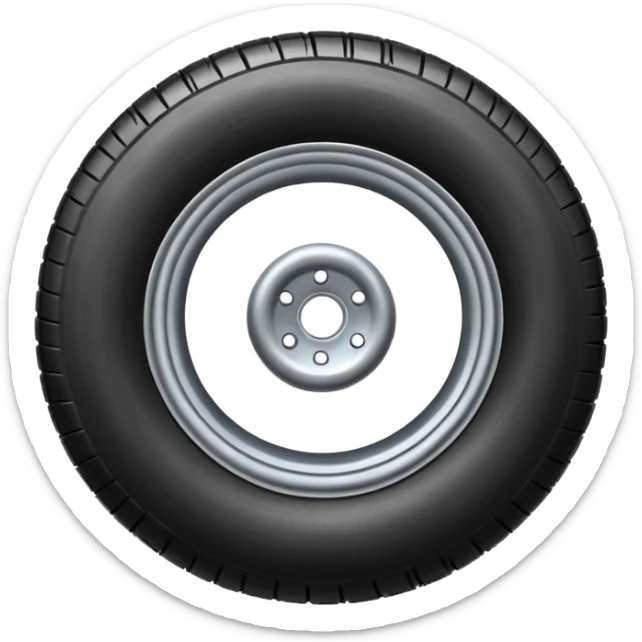 he aircraft's landing gear is one inflated, plump wheel with a strut, black in color sticker