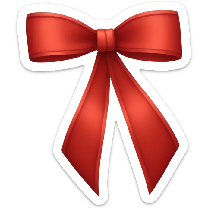 Red bow sticker