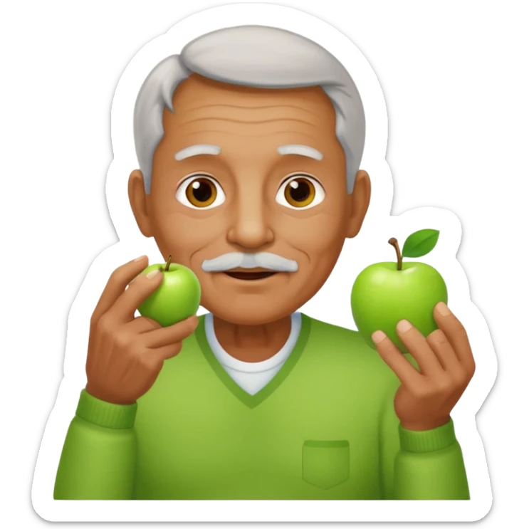 una imagen de un abuelo de 63 años con una enfermedad cardiovascular pero puedes poner donde creas adecuado ya sea al rededor o donde se vea vbien habitos saludables como buena alimentacion signos vitales.. PERO QUE NO SEA UN MEDICO SINO UNA  O SEA UN ABUELO DE 63 AÑOS NORMAL SIN BATA MEDICA sticker