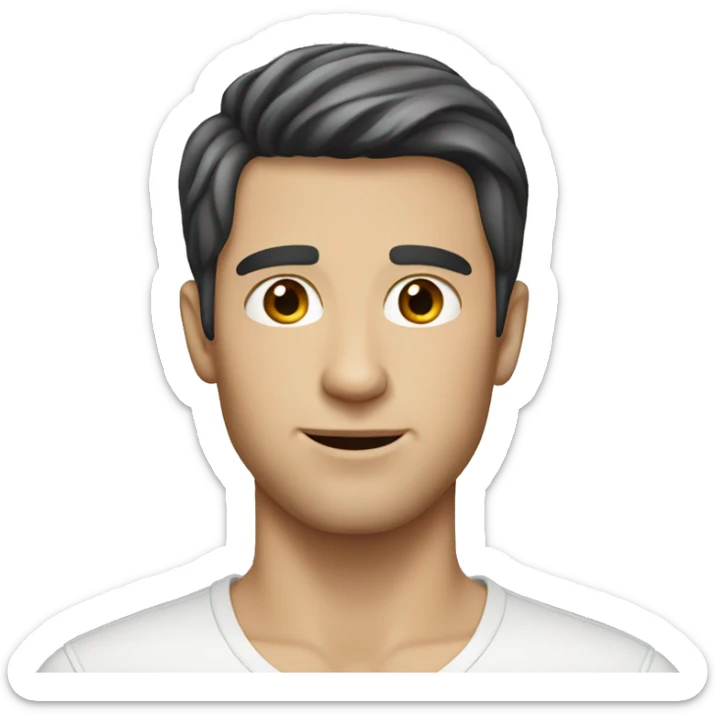 white guy with short dark hair sticker