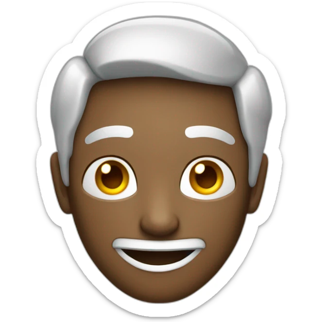 Imaginen un emoji sonriente con ojos brillantes y una expresión de entusiasmo sticker