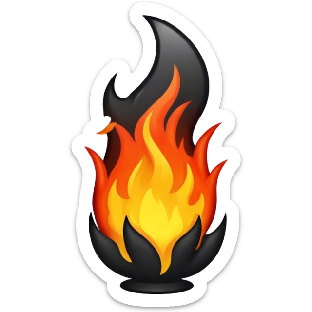 Fire that is black sticker