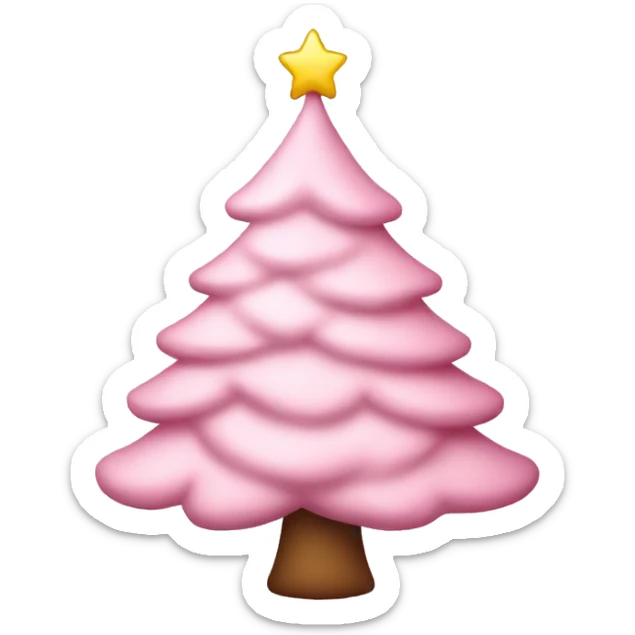 Light pink Christmas tree sticker