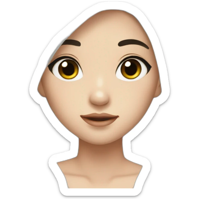 Beautiful girl,Black hair,long hair,Black eyes,Chinese sticker