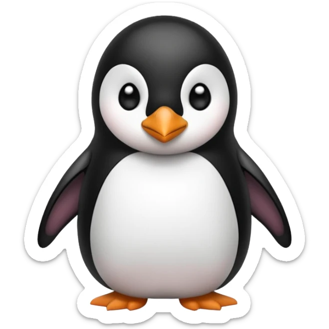 Sad giant emoji penguin begging for pardon giant lovely eyes cute sad sticker