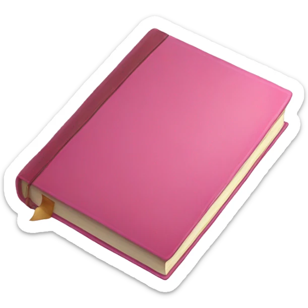 Pink book sticker