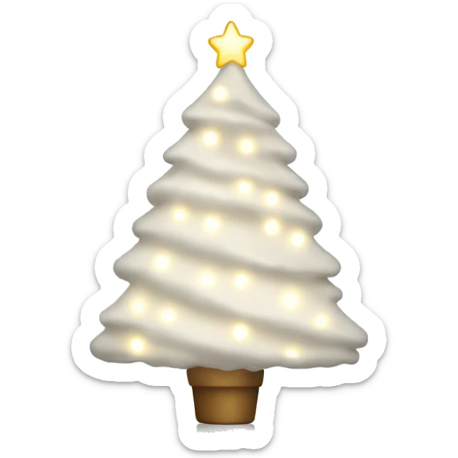 White light Christmas tree sticker