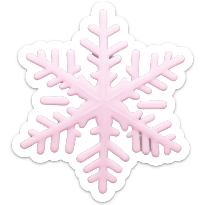 pastel pink snowflake  sticker
