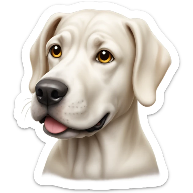 A dog of the Burgundian dogo breed sticker