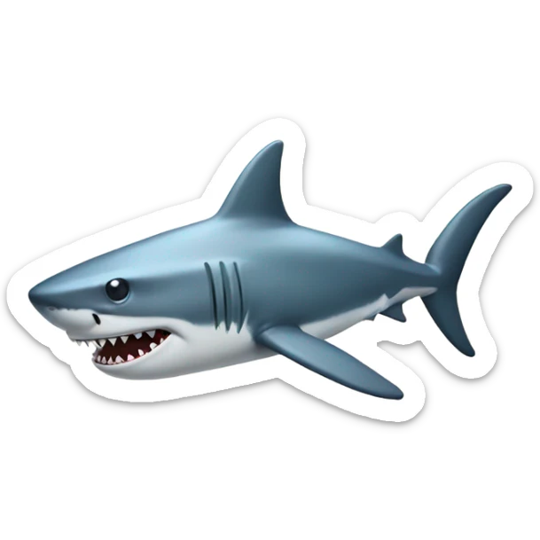 Shark with a top hat sticker