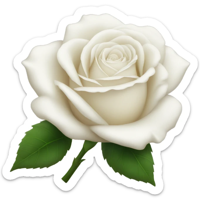 White rose  sticker