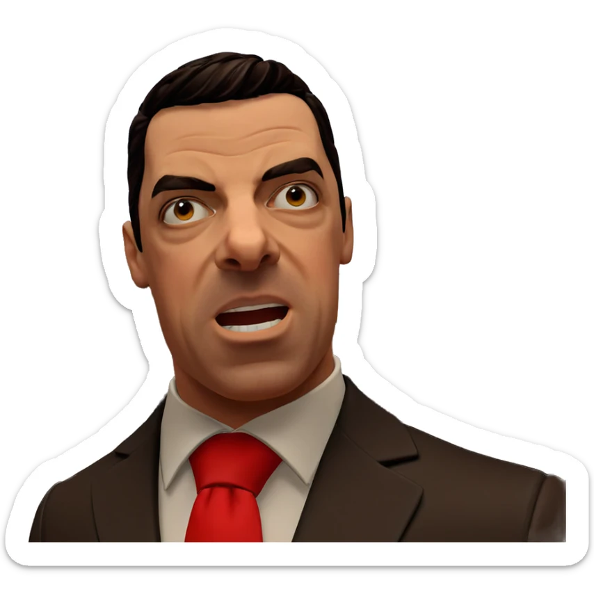 formal boy in outdoor parody sticker