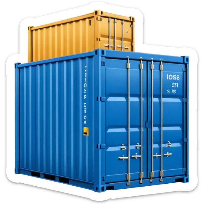 goods Contener emoji which is used for shipment of goods, single contaner sticker