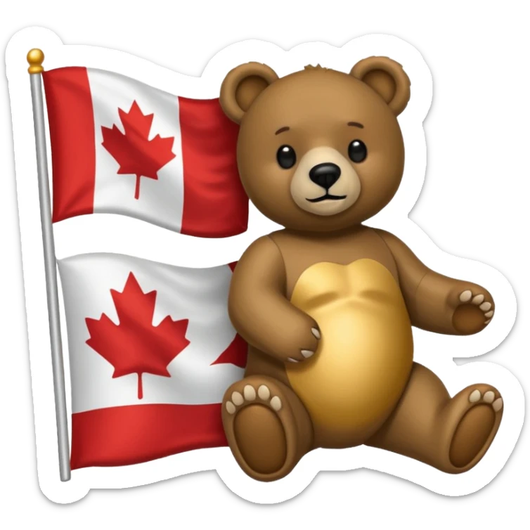 california and canadian flag merged bring more aspects of califonia sticker